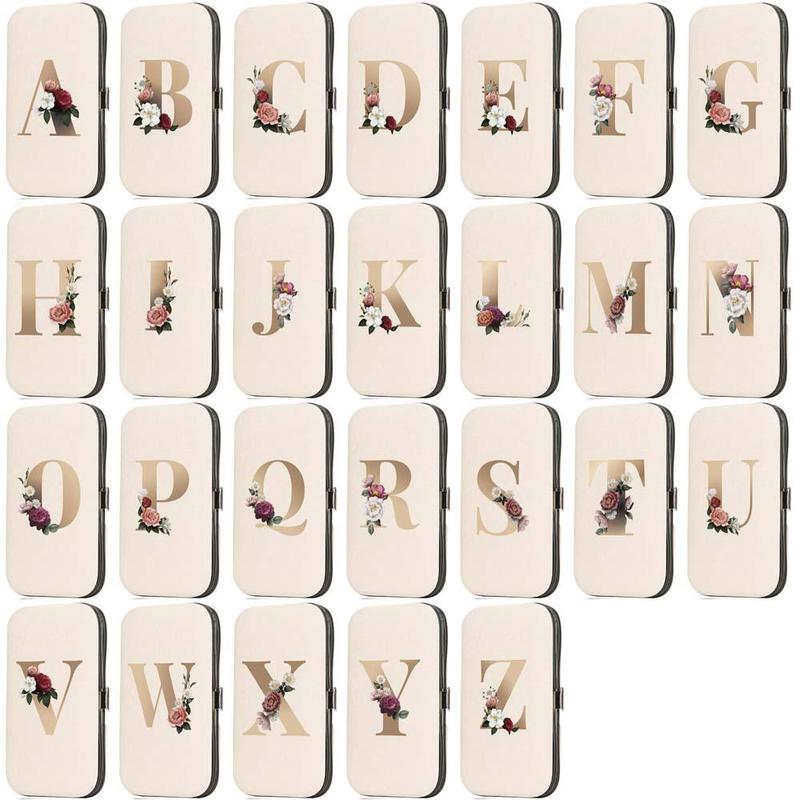 Letter Pattern Nail Clipper Set with Storage Case, 1 Box Portable Manicure & Pedicure Tool Kit, Professional Nail Care Tools for Home & Travel
