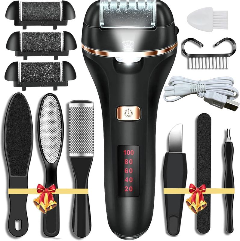 Electric Foot Callus Remover- Long Service Time, Rechargeable  Foot File- Ideal Gift, Professional Pedicure Tools,  Foot Scrubber, Pedicure Kit  Care for  (Black)