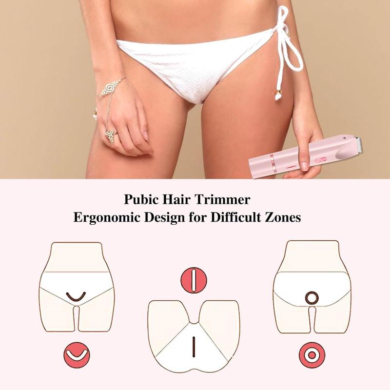 Electric Double-head Hair Removal Tool, 1 Box Rechargeable Wet & Dry Use Hair Trimmer, Portable Hair Removal Tool for Women, Personal Care Appliances