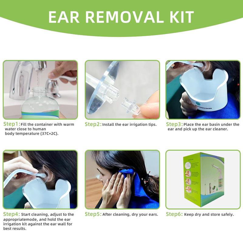 Ear Cleaning Tool Set, 1 Set Ear Wax Removal Tool, Easy To Operate Ear Wax Cleaning Tool, Ear Wash Kit for Adults & Children