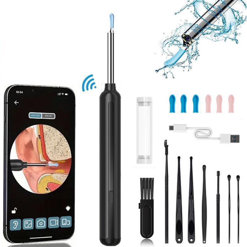Intelligent HD Visual Ear Cleaning Spoon Set, 1 Set Wireless Ear Wax Removal Kit with LED Light & Accessories, Ear Cleaning Tool for Home & Travel