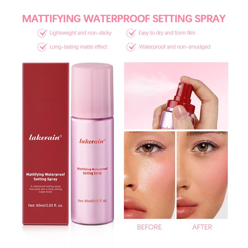 Matte waterproof setting spray for a long-lasting matte finish that is waterproof and doesn't blend matte setting spray