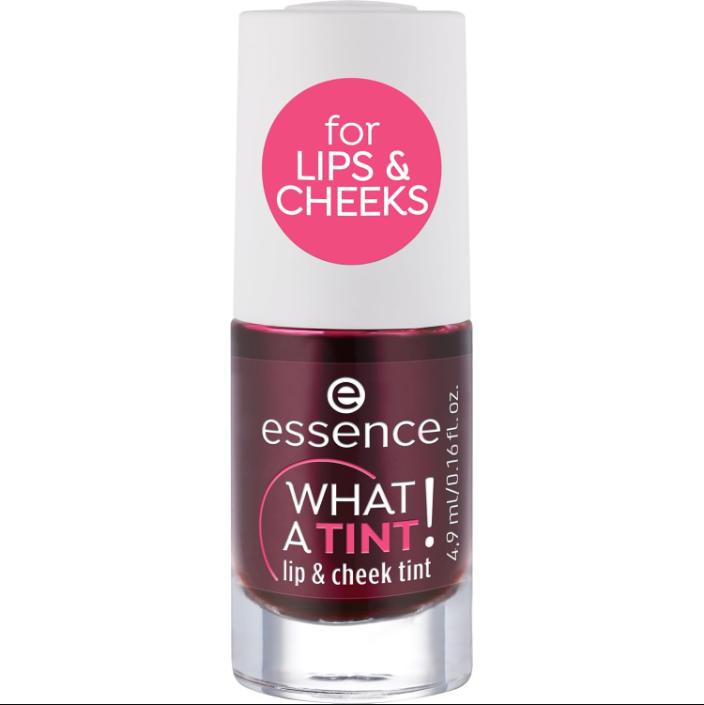essence | What a Tint! Lip & Cheek Tint | Long-Lasting Liquid Blush & Lip Stain | Non-Sticky & Kiss-Proof | Vegan & Cruelty Free Color Gloss