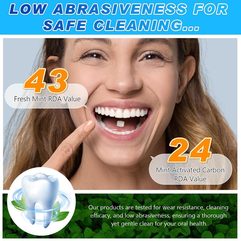 Toothpaste Tablets, 70pcs box Nano-hydroxyapatite Toothpaste to Remove Stains & Improve Oral Health, Mint Taste for Freshing Breath Suitable for Travel Use