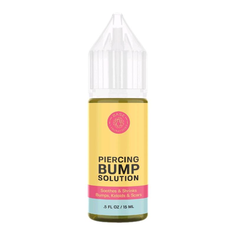 Base Labs Piercing Bump & Keloid Bump Removal Solution | Soothing Piercing Aftercare | Piercing Bump Keloid Scar Removal | Ear & Nose Piercing Cleaner for Keloid Bumps | Piercing Aftercare Oil | 15ml