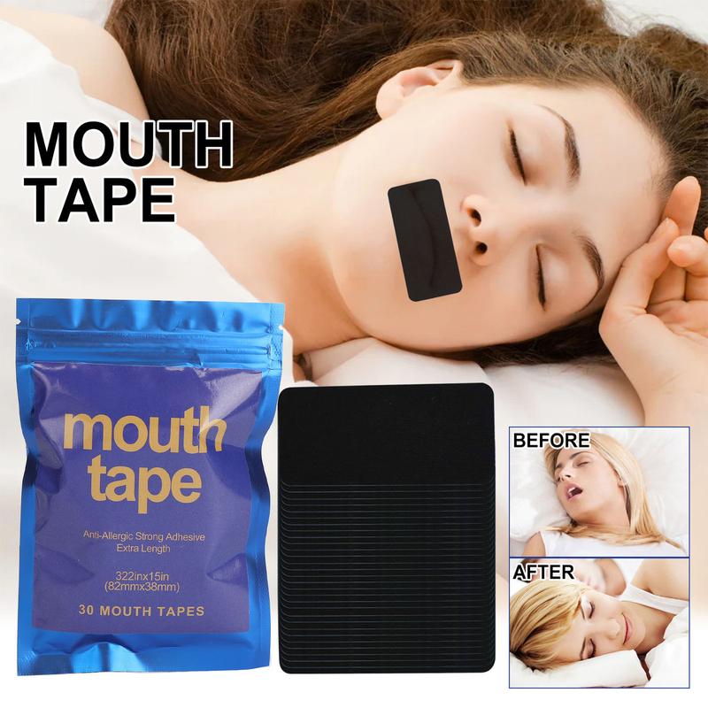 90pcs Anti Snoring Mouth Tape Nighttime Sleeping Mouth Breathing Improvement Reduce Dry Mouth Promote Nose Breathing Health Care