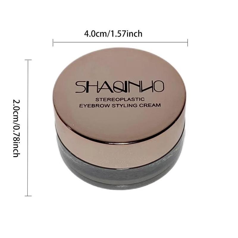 Stereoplastic Eyebrow Styling Cream with Brush Set, 2pcs set Eyebrow Styling Cream with Eyebrow Brush, Long Lasting Eyebrow Makeup Kit, Eye Brow Makeup Product