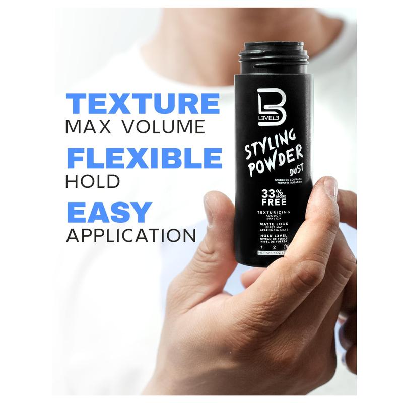 L3 Level 3 Styling Powder - Natural Look Mens Powder - Easy to Apply with No Oil or Greasy Residue