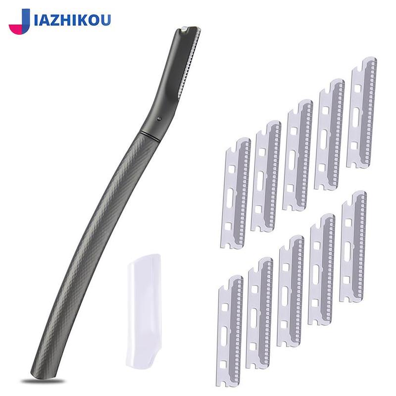 Men's Safety Razor with Replacement Blade, 1 Count Reusable Razor Holder & 10pcs Blades, Face Hair Shaving Tool for Men, Shaving Razor for Men