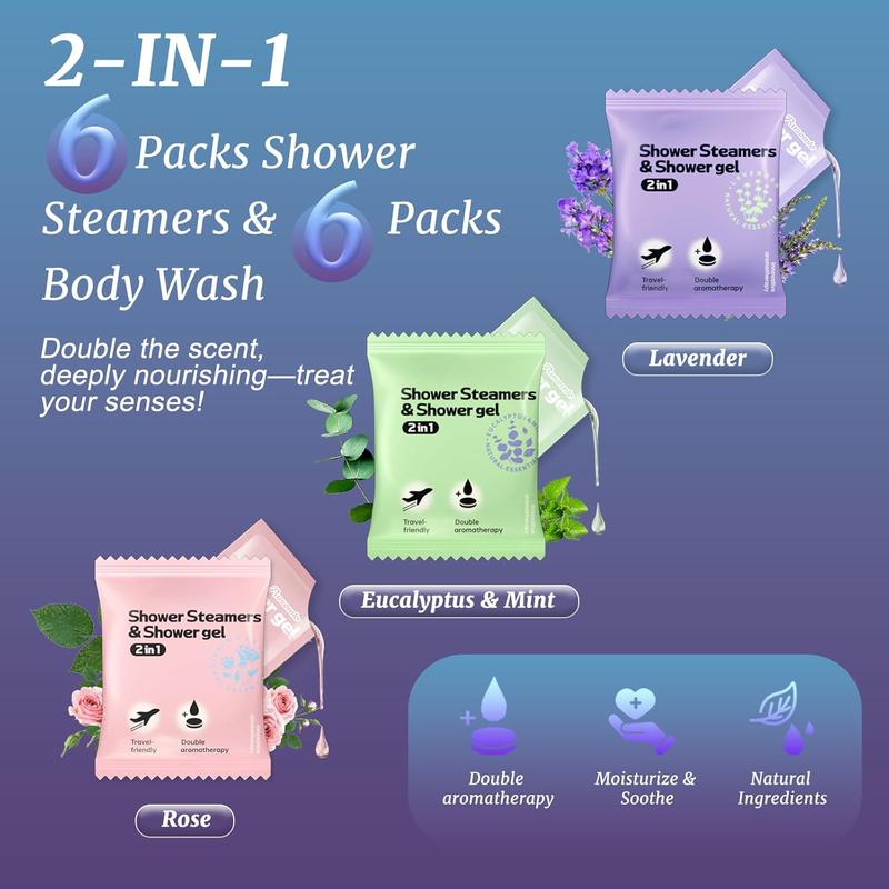 Shower Steamers Aromatherapy 6 Pack - Birthday & Christmas Gifts for Women, Stress Relief & SPA, Turmeric Soap Body Care Luxury Foam Scent bath  fizzies